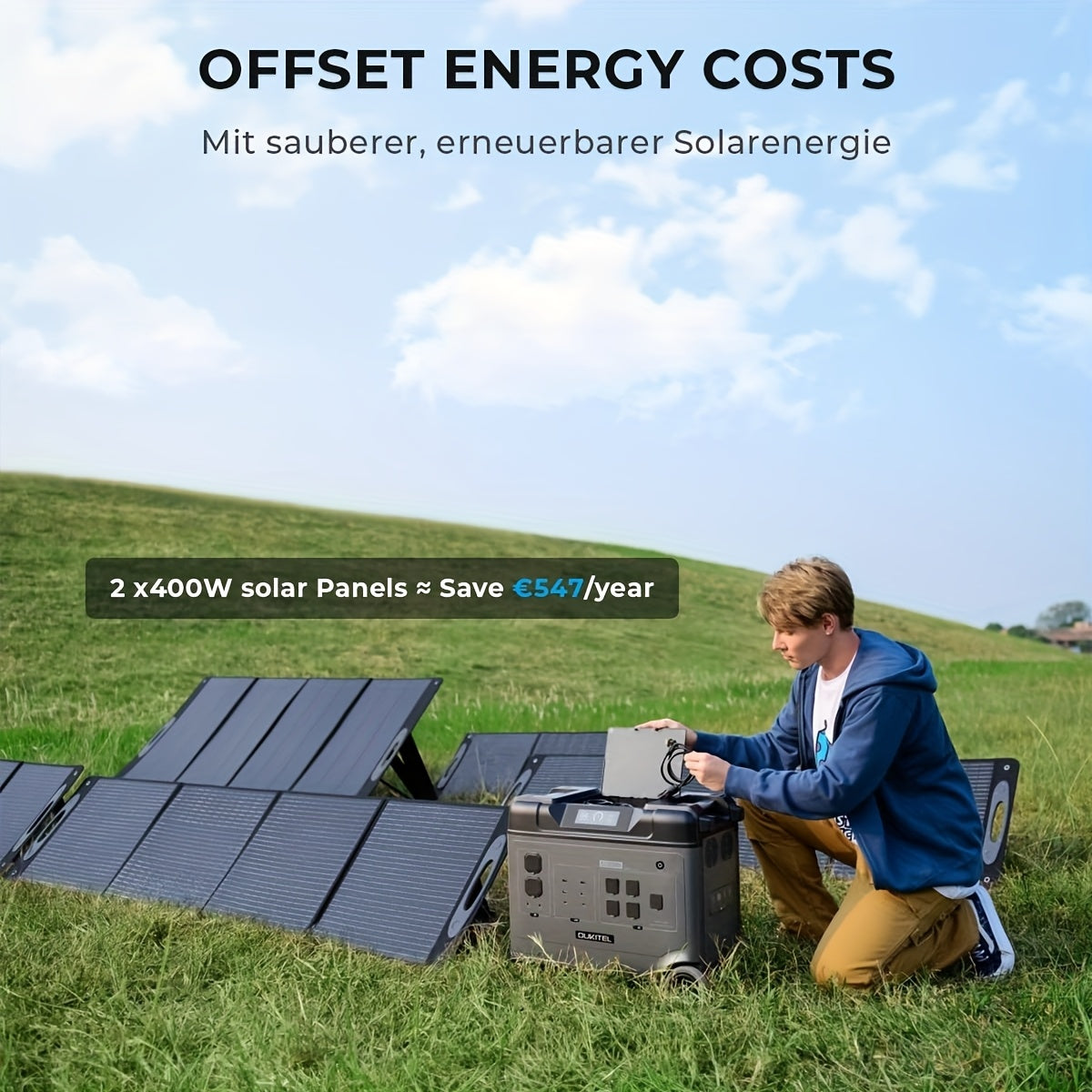 Powerstation – Zonne-energiecentrale – Draagbare Generator – Noodstroomvoorziening – Mobiele Stroomvoorziening – 5120Wh LiFePO4 Batterij – 2200W Continu Vermogen Met UPS-functie