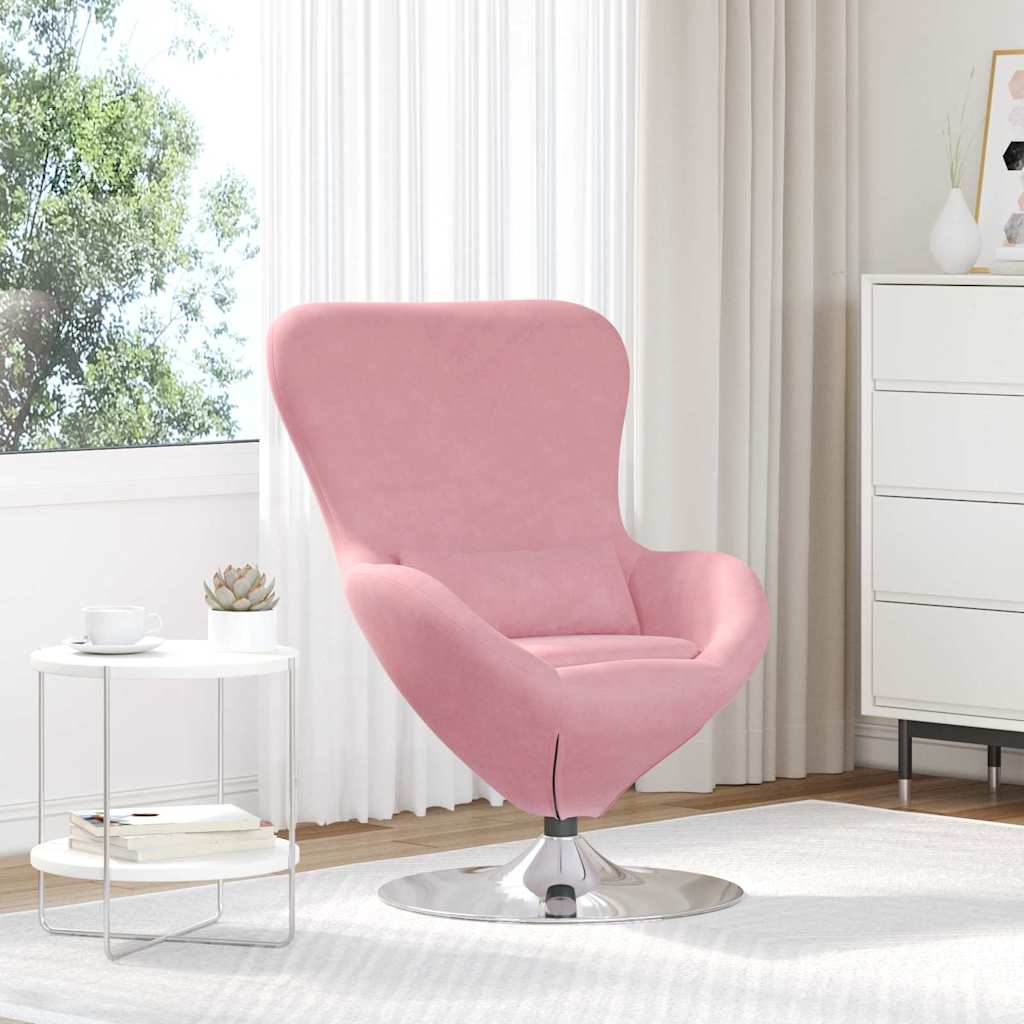 Draaifauteuil Roze – Fauteuil – Loungestoel – Relaxstoel – Zitzak – Fluwelen Bekleding – 360 Graden Draaibaar