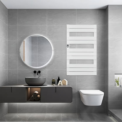 Elektrische Handdoekradiator – Handdoekdroger – Badkamerradiator – Verwarming – Handdoekhouder – 10 Bars – 6 Voorgeprogrammeerde Standen – 7 Daags Programma – Timer – 600x1010 mm – Modern Design