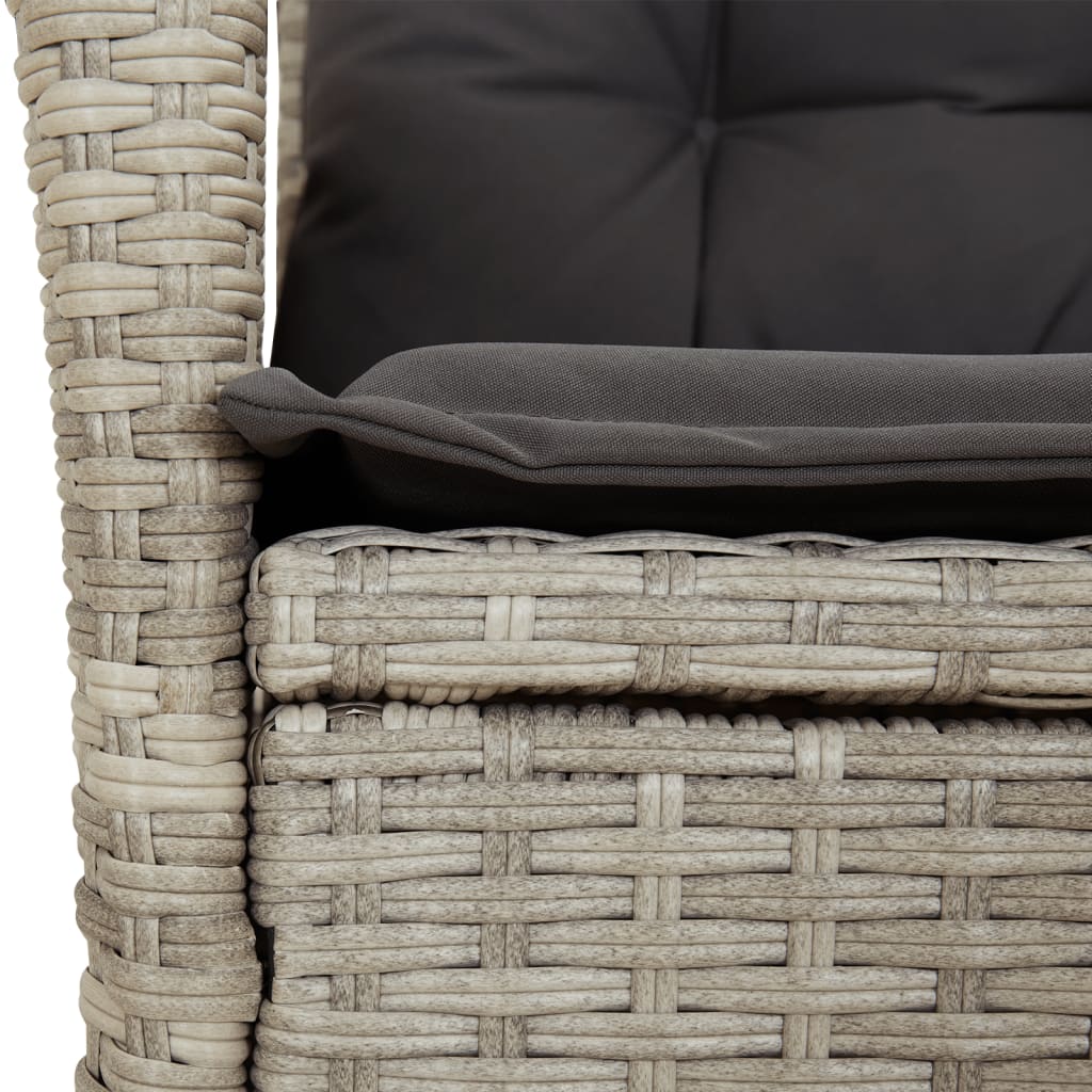 Loungebank – Tuinbank – Loungeset – Tuinmeubel – Balkonbank – 8 Persoons – Weerbestendig PE-Rattan – Verstelbare Rugleuningen