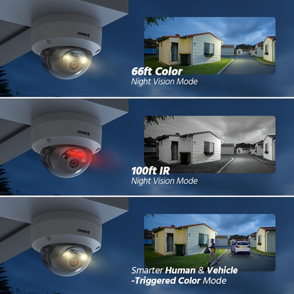 Bewakingscamera Set – Beveiligingscamera – CCTV Camera – Dome Camera – Beveiligingssysteem – 4TB HDD Opslag – Bedraad Design