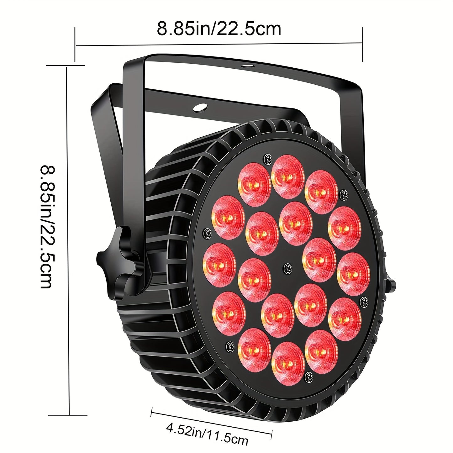 RGBW LED PAR Spotlights – DJ Verlichting – Podiumlampen – Discolampen – Stage Lights – Set van 4 – 270W Krachtige RGBW LEDs – Multi-mode DMX Bediening