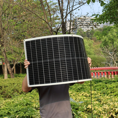 Flexibele Zonnepanelen – Buigbare Zonnecel Panelen – Zonnepaneel Set – Solar Module – 4x 80W 320W Totaal – Monokristallijn – Hoog Rendement – Lichtgewicht – Weerbestendig – 12V/24V Compatible