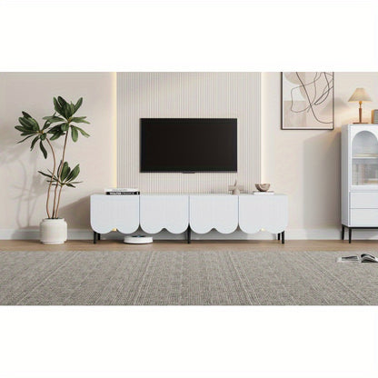 TV-Meubel – TV-Kast – TV-Standaard – Entertainmentmeubel – Dressoir – 177,8 cm extra lang – verstelbare planken met soft-close deuren
