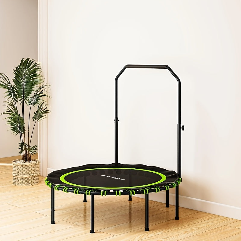 1 Foldable Indoor Fitness Exercise Workout Rebounder | 4-Level Adjustable Foam Handle, Supports Up to 150kg, Green