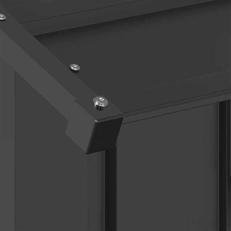 Hondenkooi – Hondenbench – Hondenhok – Hondenren – Buitenkooi – Gegalvaniseerd Staal – Groot 83x130x85 cm – Roestbestendig & Ventilerend - Zwart