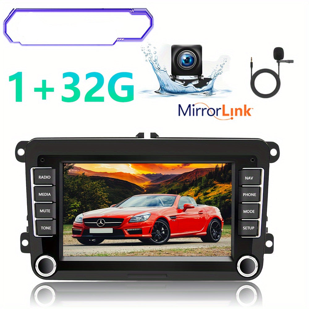 Android Autoradio – Auto Stereo – Multimedia Systeem – Navigatie Radio – 2 DIN Autoradio Met Achteruitrijcamera – 7 Inch Touchscreen – Draadloze Mirror Link