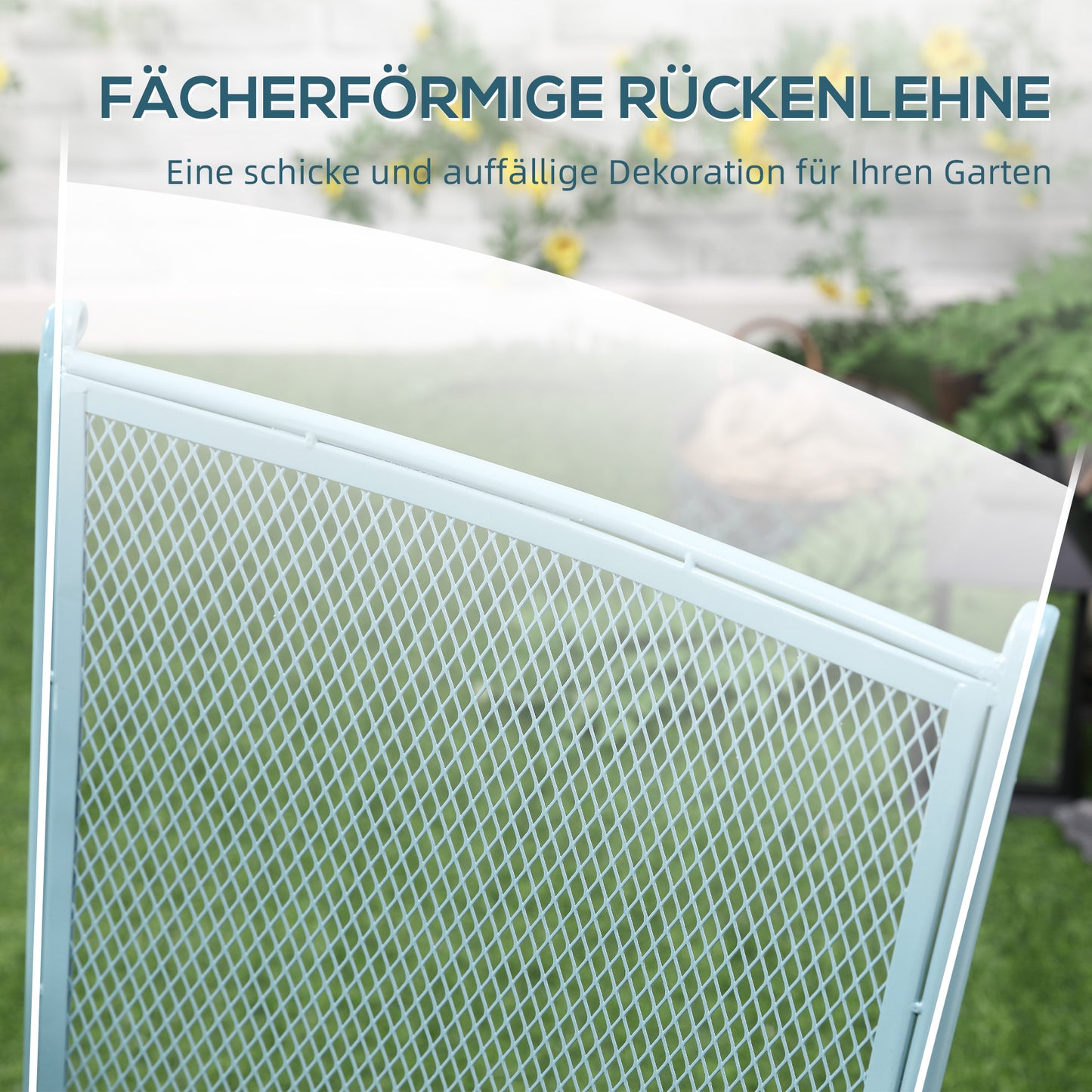Bistroset – Tuinset – Balkonset – Tuintafel – Bistrotafel – Inklapbaar – Lichtgewicht Metalen Frame – Compact Voor Balkon