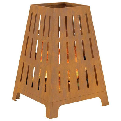 Buitenhaard – Tuinhaard – Vuurkorf – Terrashaard – Houtkachel – Bruin Metaal – 50x50x70 cm – Duurzaam & Weerbestendig