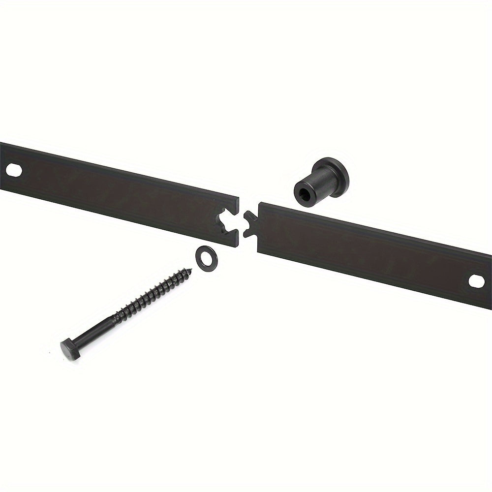 Schuifdeursysteem – Schuifdeurset – Deurbeslag – Schuifrail – Vloergeleider – Carbonstaal – 183 cm Rail – Max. 100 kg Draagvermogen