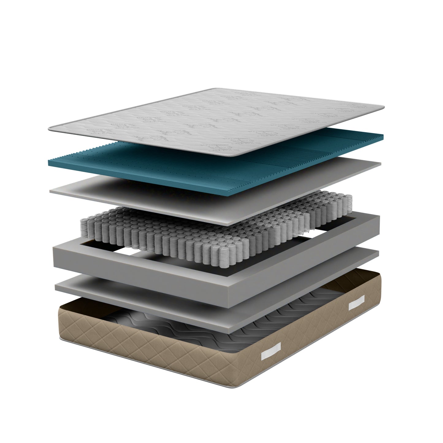Matras – Slaapsysteem – Pocketvering – Traagschuim – Koudschuim – 160x200 cm – 30 cm Hoog – Ergonomische Steunzones
