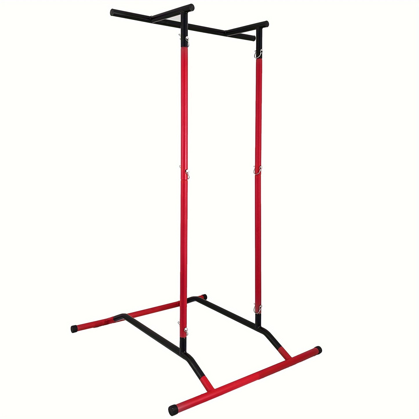 Pull Up Station 99.79KG Adjustable Power Tower Dip Station Multi Function Pull Up Dip Bar Tower, Pull Up Bar For Home Gym Strength Training Dip Stands, Red & Black