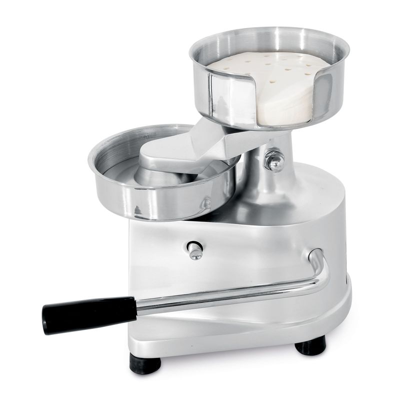 Hamburgerpers – Hamburgervormer – Hamburgermaker – Burgerpers – Burgermaker – RVS en geanodiseerd aluminium – Diameter 130 mm