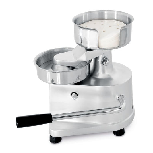 Hamburgerpers – Hamburgervormer – Hamburgermaker – Burgerpers – Burgermaker – RVS en geanodiseerd aluminium – Diameter 130 mm