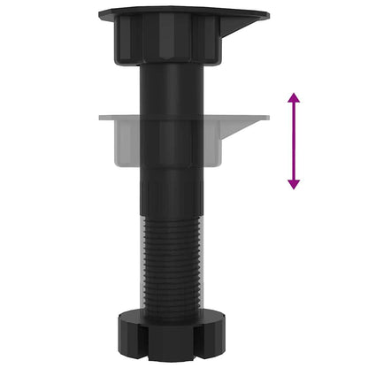 Keukenonderkast – Keukenkast – Opbergkast – Onderkast – Basis Meubel – Zwart Houten Fineer – Compact 50x46x81,5 cm – Verstelbare Pootjes & 65 kg Draagkracht