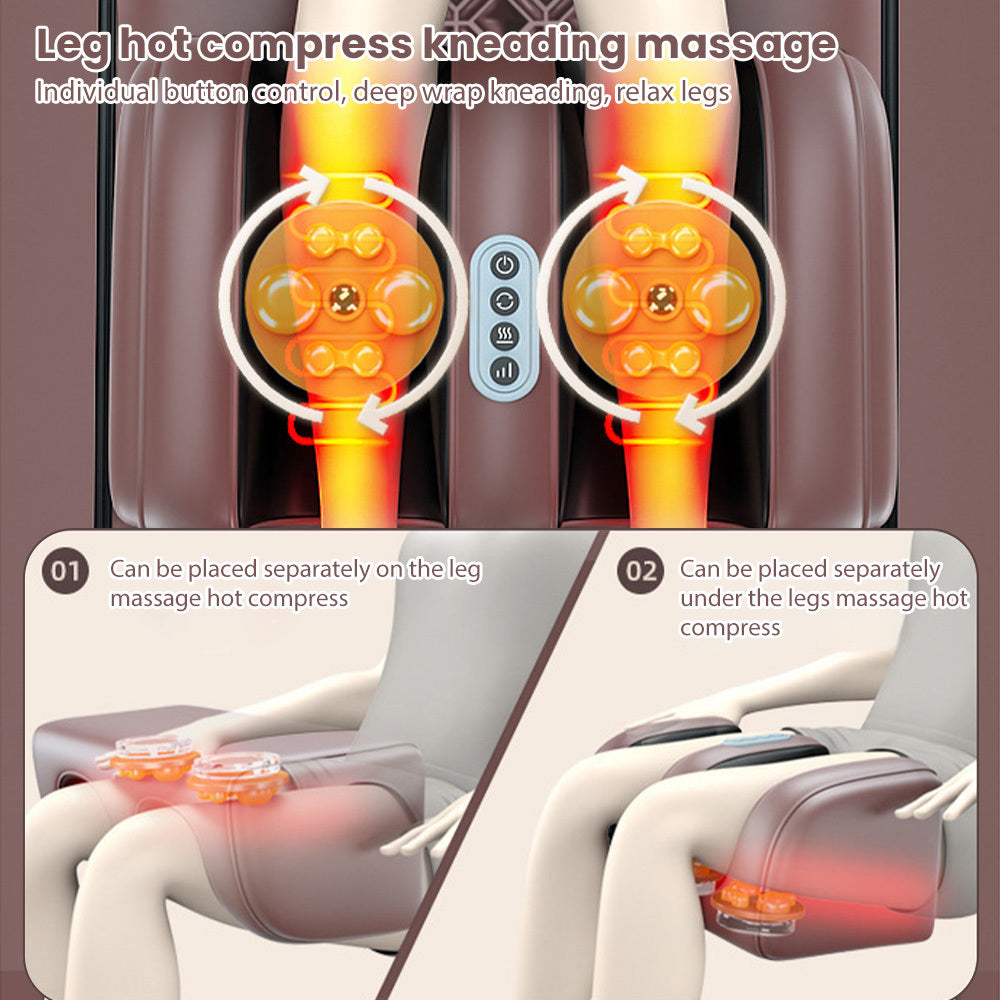 Massagekussen – Shiatsu Kussen – Nekmassage Apparaat – Rugkussen – Elektrisch Massagekussen – 3 Snelheden – Warmtefunctie – 10 Vibratiemotoren