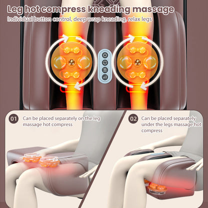 Massagekussen – Shiatsu Kussen – Nekmassage Apparaat – Rugkussen – Elektrisch Massagekussen – 3 Snelheden – Warmtefunctie – 10 Vibratiemotoren