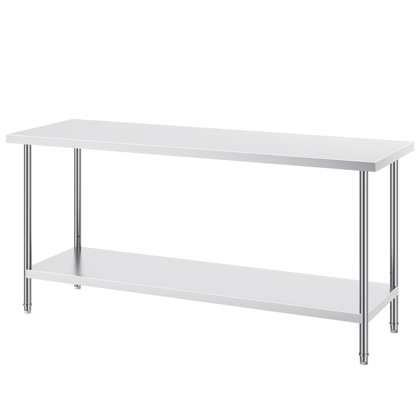 Inpaktafel – Werkbank – Werktafel – Buffettafel – Inpakstation – RVS 0,8 mm Staal – 183x61x86 cm