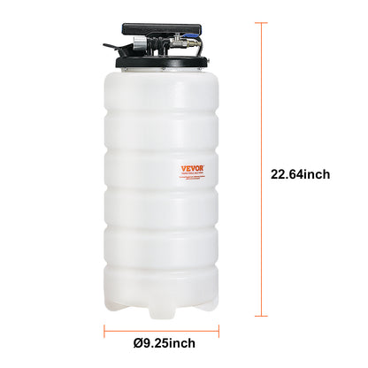 Olieafzuiger – Olie-extractor – Vloeistofafzuiger – Oliepomp – Oliewisselpomp – 15 Liter Tank – Pneumatisch en Handmatig