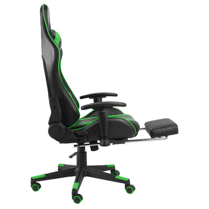 Gamingstoel – Gamestoel – Gaming Chair – Game Stoel – Bureaustoel – Groen – Inklapbare Voetensteun – Ergonomische Hoge Rugleuning