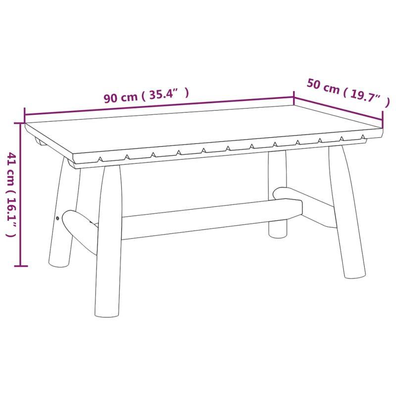 Solid Acacia Wood Coffee Table - Modern Farmhouse Living Room Center Table, Heavy-Duty Rectangular Side Table with Easy Assembly, Indoor/Outdoor use, Natural Wood Grain Finish for Living Room, Patio, Office - Sturdy Furniture