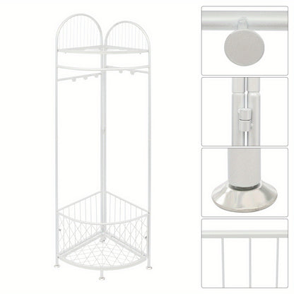 Vrijstaande Kledinghanger – Kapstok – Kledingrek – Garderoberek – Kledingstandaard – Zilverkleurig Carbonstaal – Modern Diamantontwerp – Verstelbare Voeten – 180 cm Hoog