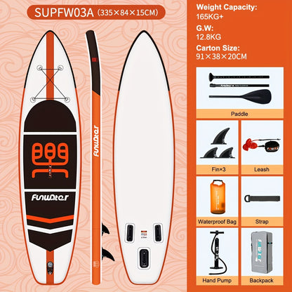 Stand Up Paddle Surfboard – SUP Board – Peddelboard – Inflatable Paddleboard – Watersport Board – Licht en Stevig PVC – Compact Opblaasbaar Design