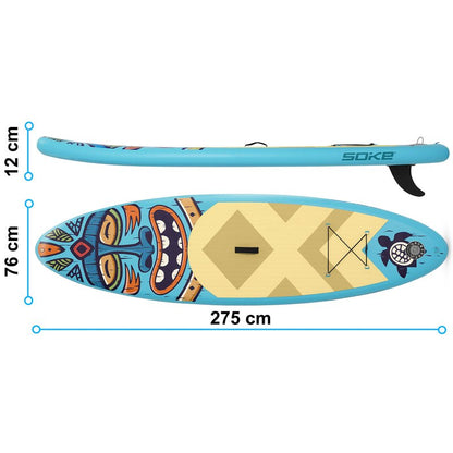 SUP Board – Paddle Board – Opblaasbaar Board – Stand Up Paddle – Watersportboard – 275 x 76 x 12 cm – Max. 85 KG Draagvermogen