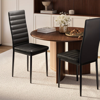 Moderne Eetkamerstoel – Comedor Silla – Sillas Para Comedor – Silla Comedor Moderna – Banquetas Desayunador – Zwart – Zacht Gevoerd – Metaalvrij Frame