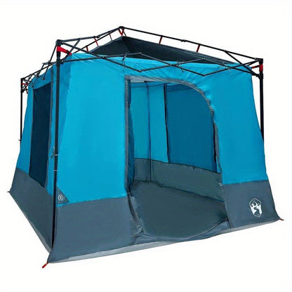 Outdoor Tent – Camping Tent – Kampeertent – Festival Tent – Reis Tent – Blauw-Zwart – Ruim 290x288 cm – Duurzaam Glasfiber Frame