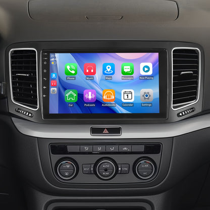 Autoradio VW Sharan 2012-2018 – 2 DIN Multimedia Speler – 9 Inch IPS Touchscreen – Android 15 Systeem – Draadloos CarPlay & Android Auto – Handsfree Bellen & Stuurbediening