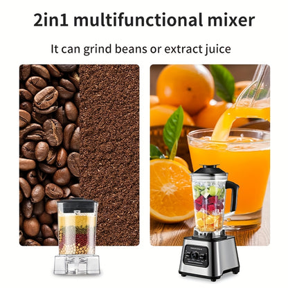 Blender – Keukenmachine – Mixer – IJscutter – Sapmaker – 2,5 Liter Glas – 6000W Krachtige Motor – 9 Snelheidsstanden