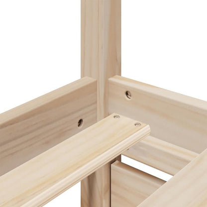 Bedframe – Houten Bed – Massief Houten Bed – Tweepersoonsbed – Platformbed – 200x200 cm – Massief Grenenhout – Met Opberglades