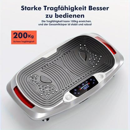 Vibratieplaat – Trilmachine – Balance Board – Fitnessplaat – Trainingsapparaat – 300W Motor – 120 Snelheidsniveaus Touchbediening
