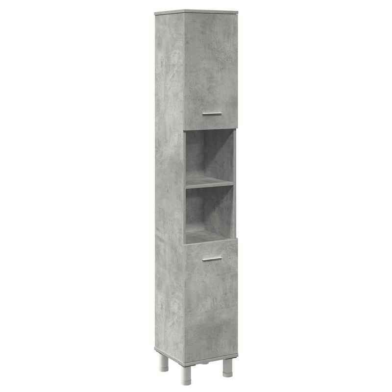 Badkamermeubelset – Badmeubelset – Wastafelmeubel – Badkamerkast – Spiegelkast – 3-delig – Betongrijs Houtlook – Duurzaam Materialen – Zonder Stroom