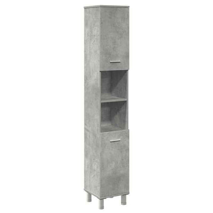 Badkamermeubelset – Badmeubelset – Wastafelmeubel – Badkamerkast – Spiegelkast – 3-delig – Betongrijs Houtlook – Duurzaam Materialen – Zonder Stroom