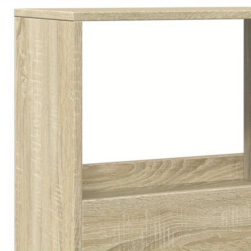 [Home Organization] Sonoma Oak Finish 5-Tier Bookshelf - Sturdy, Durable, and Moisture-Proof Wooden Storage with Smooth Surface for Living Rooms, Offices, Bedrooms, and Study Areas, Standing Shelf