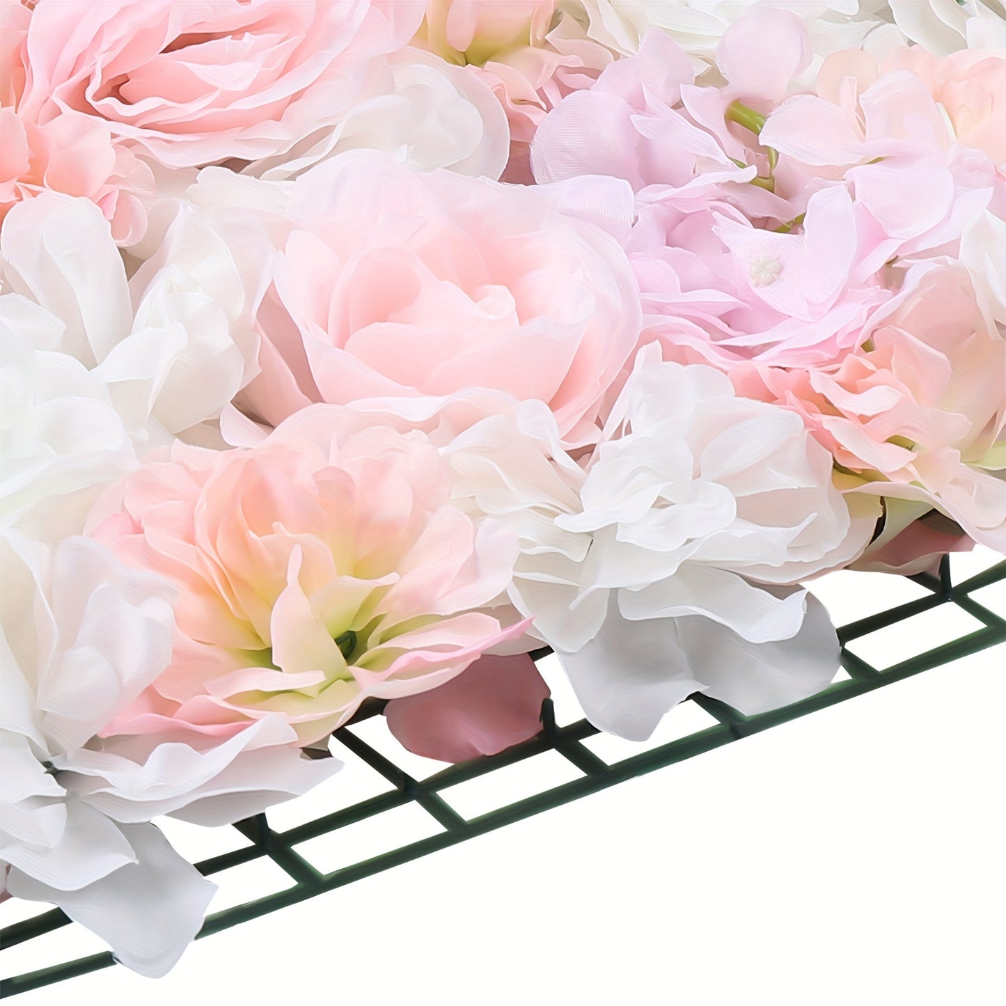 Kunstbloemenwand – Bloemenpaneel – Zijde Bloemenwand – Bloemenmuur – Kunstbloemen Decoratie – Roze Kleur – 20 Panelen – Onderhoudsvriendelijk – Realistisch Zijdeffect