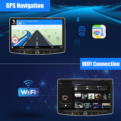 Autoradio – Car Stereo – Auto Multimediaspeler – 1 DIN Radio – Autostereo – 10,1 Inch Draaibaar Touchscreen – Android 14 & Draadloze CarPlay