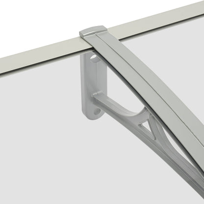 Transparante Boogvormige Overkapping – Luifel – Dakoverkapping – Terrasoverkapping – Balkonbescherming – Aluminium Frame – 200 x 60 cm – Afwateringskanaal