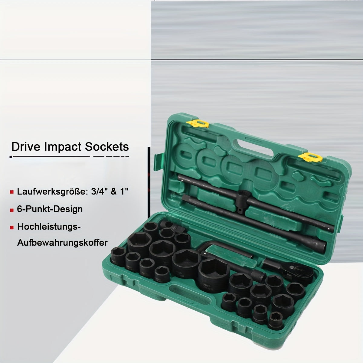 26-TLG 3/4" & 1" Inch 21-65mm Plug Nuts Truck Ratchet Box Plug Key Set