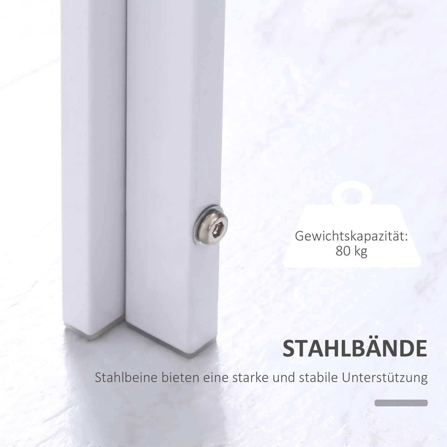 Eettafel – Tafel – Keukentafel – Eetkamertafel – Witte Tafel – Modern Design – Groot Formaat 120x60 cm