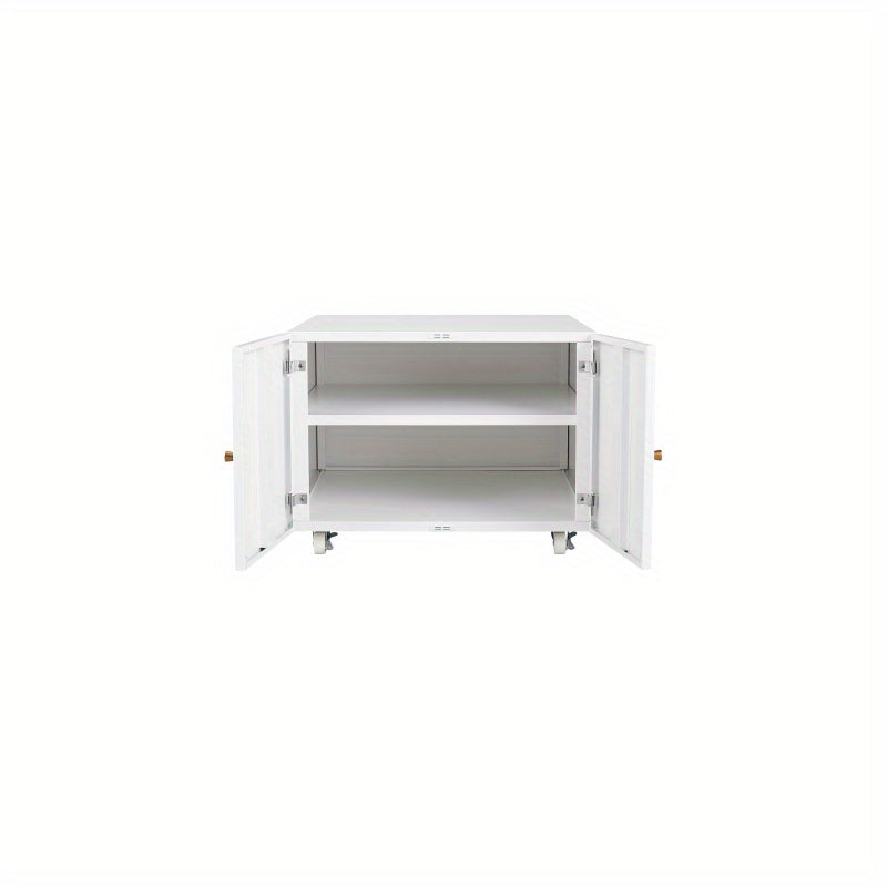 Mobiele Printerstandaard – Mobiele Printertafel – Printerrek – Printerhouder – Printerwagen – Met Metalen Frame – Verstelbare Plank En Deur – Wieltjes Voor Thuiswerkplek – Wit