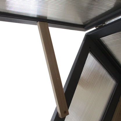Houten Verhoogde Tuinbak – Koude Kas – Groentebak – Kruidenbak – Tomatenkas – Grijs – Polycarbonaat Afdekking – 120 x 54 x 122 cm