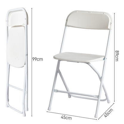 Inklapbare Kunststof Stoelen – Opvouwbare Stoelen – Vouwstoelen – Tuinstoelen – Draagbare Stoelen – Set Van 8 Zwart – Duurzaam Kunststof – Compact Opbergen