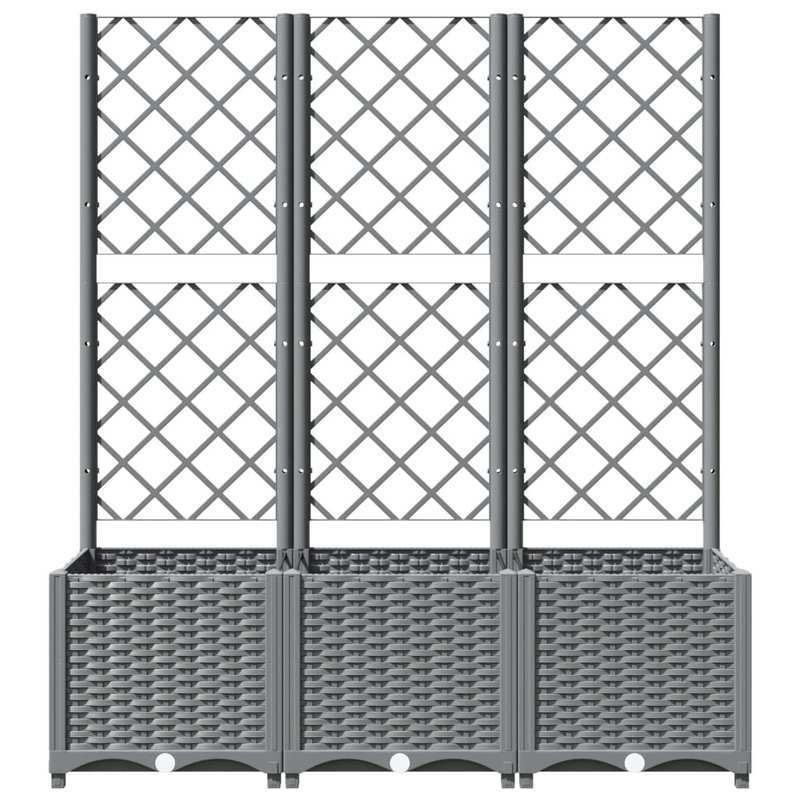 Trellis Plantenbak – Plantenpot – Patio Planter – Raised Garden Bed – Tuinbak – Extra Groot – Weerbestendig PP Materiaal – 120x40x136cm – Lattice Design