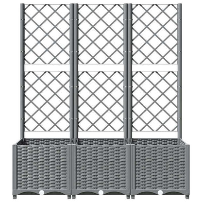 Trellis Plantenbak – Plantenpot – Patio Planter – Raised Garden Bed – Tuinbak – Extra Groot – Weerbestendig PP Materiaal – 120x40x136cm – Lattice Design