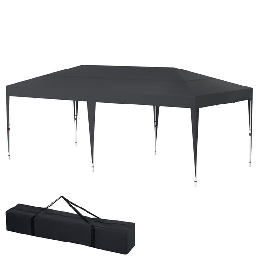 Vouwtent – Partytent – Paviljoen – Tuin Tent – Evenemententent – 3x6 Meter – UV-Bescherming & Windbestendig – Waterafstotend Polyester & Aluminium Frame - Antraciet