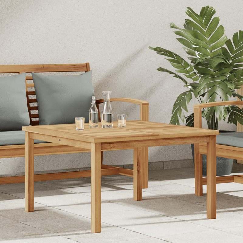 Coffee Table Bruin 85 X 85 X 45 Cm Solid Teak Wood Practical, Removable, Suitable for All Seasons