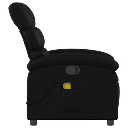 Massagestoel – Relaxfauteuil – Shiatsu Stoel – Massagestoel – Verstelbare Zitplaats – Zwart Kunstleer – 6 Vibratiepunten – Handmatige Rugleuning 135°